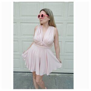 House of CB Grecian Draped Mini Dress